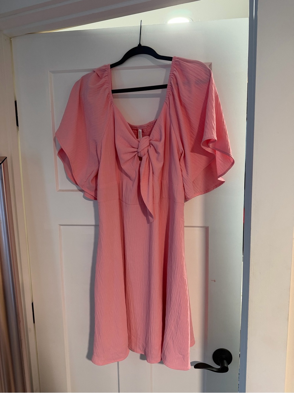 OTTO Pink Tie-Front Mini Dress